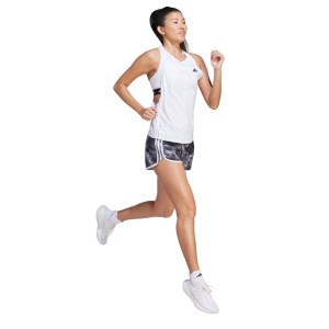 Adidas Marathon 20 4 Inch Womens Running Shorts - White/Black/Grey Six