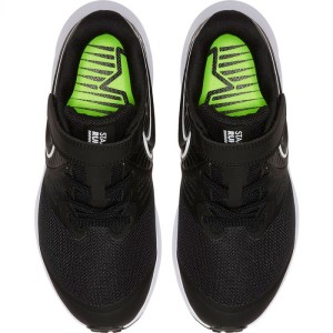 Nike Star Runner 2 PSV - Kids Running Shoes - Black/White/Volt