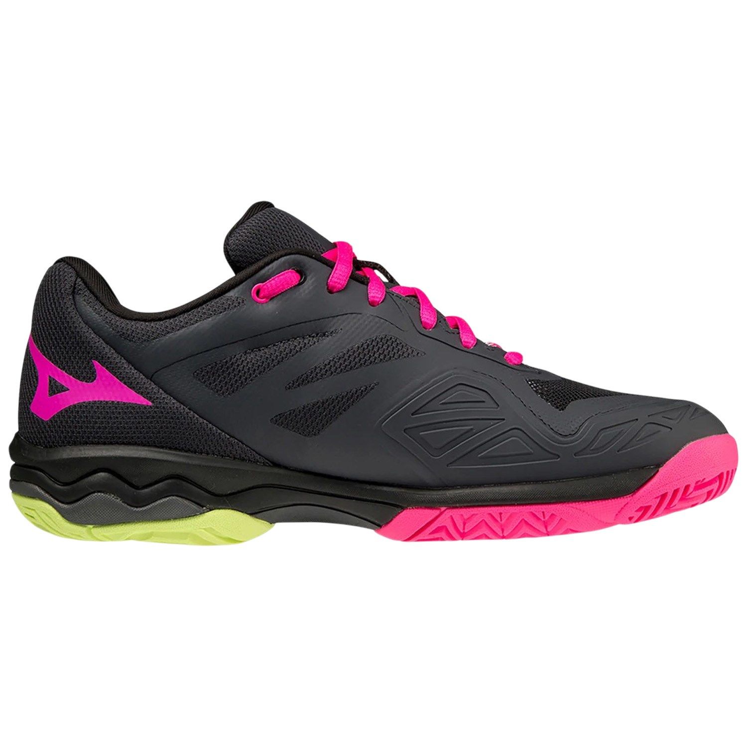 Mizuno Wave Exceed Light AC - Womens Tennis Shoes - Ebony/Pink Glo/Neo ...