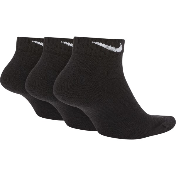 Nike Everyday Cushioned Low Training Socks - 3 Pack - Black | Sportitude
