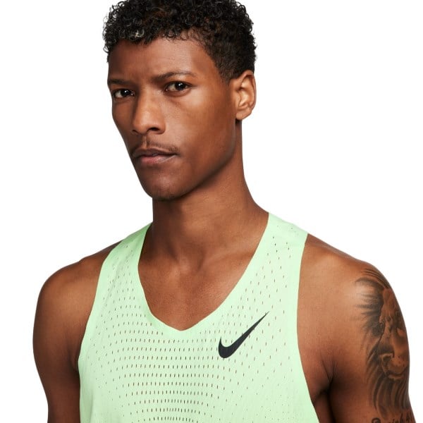 Nike Aeroswift Dri-Fit ADV Mens Running Singlet - Vapor Green/Black