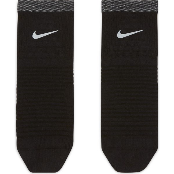 Nike Spark Lightweight Running Ankle Socks - Black/Reflective Silver ...