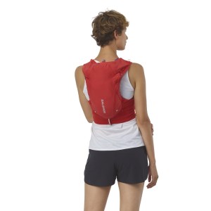 Salomon ADV Skin 12 Set Womens Trail Running Vest With Flasks - Goji Berry