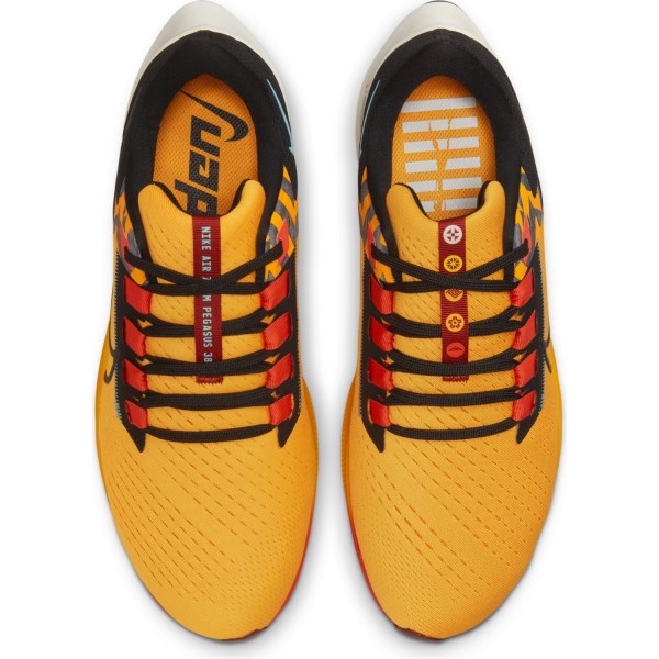 Nike Air Zoom Pegasus 38 Ekiden - Mens Running Shoes - University Gold/Black Orange
