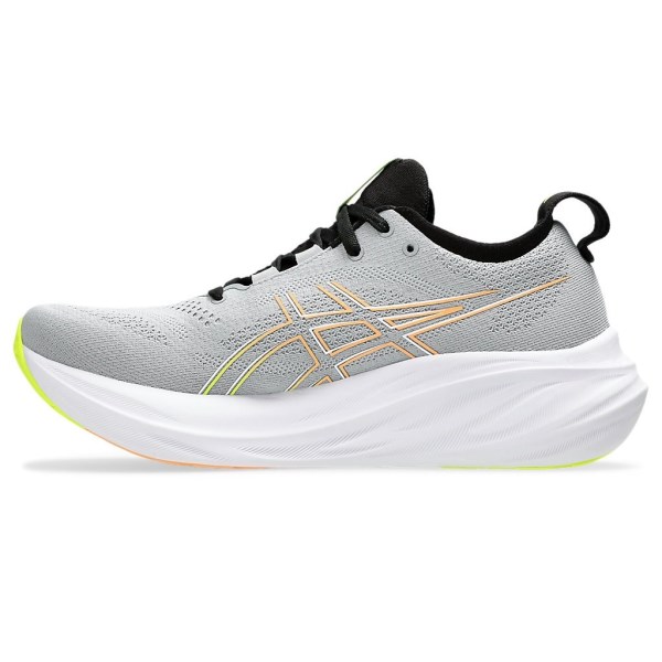 Asics Gel Nimbus 26 - Mens Running Shoes - Piedmont Grey/Safety Yellow