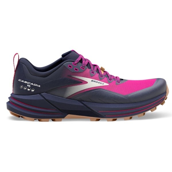 Brooks Cascadia 16 - Womens Trail Running Shoes - Peacoat/Pink/Suit