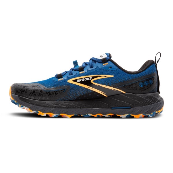 Brooks Cascadia 18 - Mens Trail Running Shoes - Blue Sapphire/Black/Org