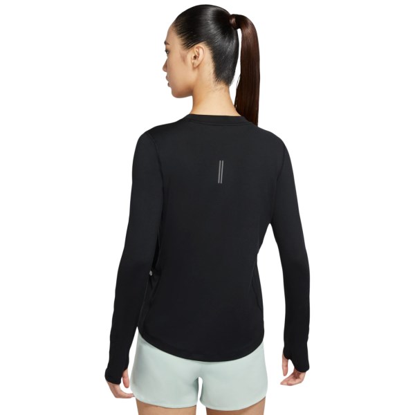Nike Element Crew Womens Long Sleeve Running Top - Black/Reflective Silver