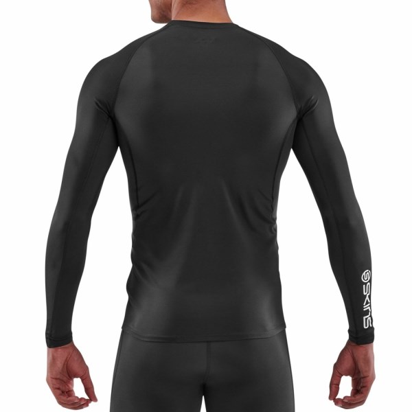 Skins Series-1 Mens Compression Long Sleeve Top - Black