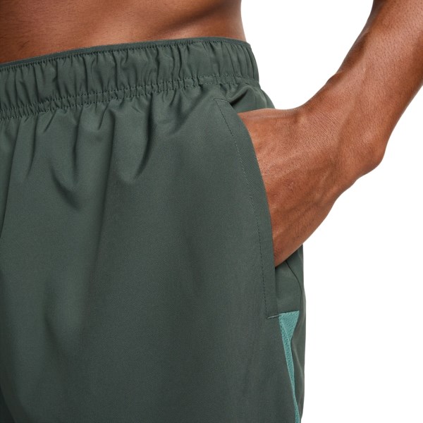 Nike Dri-Fit Challenger 5 Inch Brief-Lined Mens Running Shorts - Vintage Green/Bicoastal/Reflective