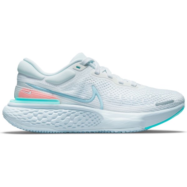 Nike ZoomX Invincible Run Flyknit - Womens Running Shoes - White/Hydrogen Blue/Dynamic Turquoise