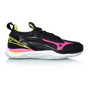 Mizuno Wave Mirage 2 - Womens Netball Shoes - Black/Pink Glow/Yellow