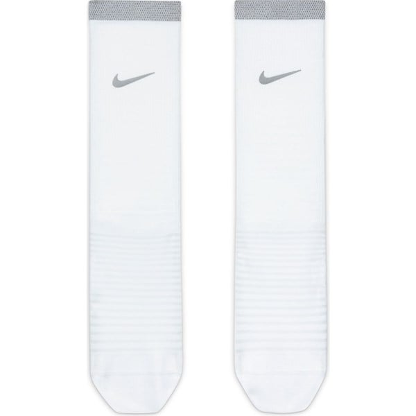 Nike Spark Lightweight Running Crew Socks - White/Reflective Silver