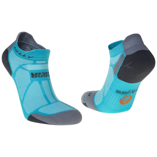 Hilly Marathon Fresh Socklet - Running Socks - Peacock/Charcoal