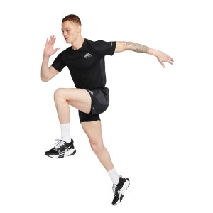 Nike Dri-Fit Trail Solar Chase Mens Trail Running T-Shirt - Black/White