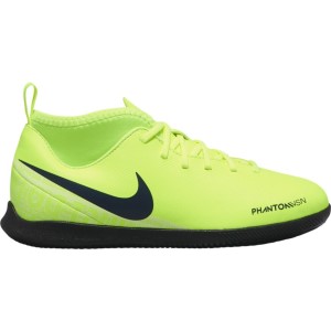 Nike JR Phantom VSN Club DF IC - Kids Indoor Soccer Shoes - Volt/Obsidian/White