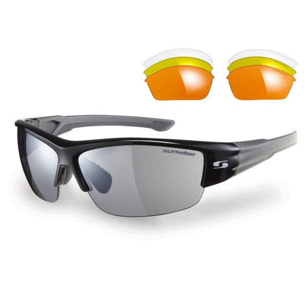 Sunwise Evenlode Sports Sunglasses + 3 Lens Sets - Black