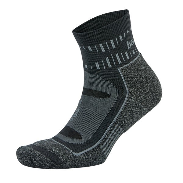 Balega Blister Resist Quarter Running Socks - Grey/Black