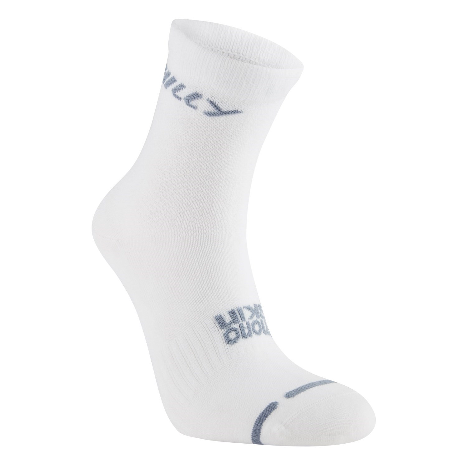 Hilly Lite Anklet - Running Socks - White/Grey