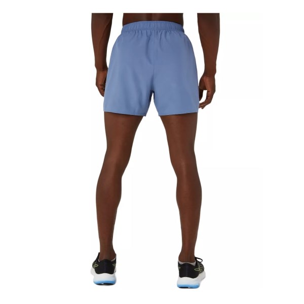Asics Silver 5 Inch Mens Running Shorts - Denim Blue