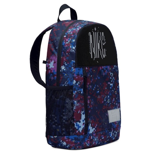 Nike Elemental Printed Backpack Bag - Black/Black/Metallic Silver