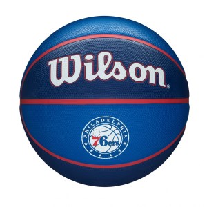 Wilson Philadelphia 76ers NBA Team Tribute Outdoor Basketball - Size 7 - Navy/Royal Blue