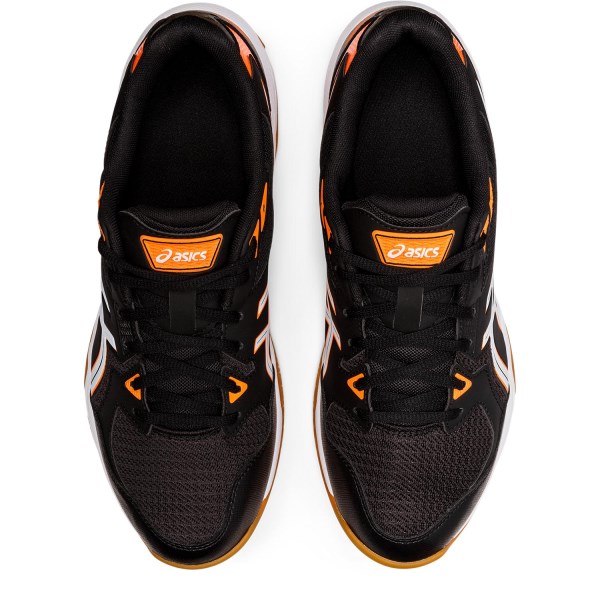 Asics Gel Rocket 10 - Mens Indoor Court Shoes - Black/Shocking Orange