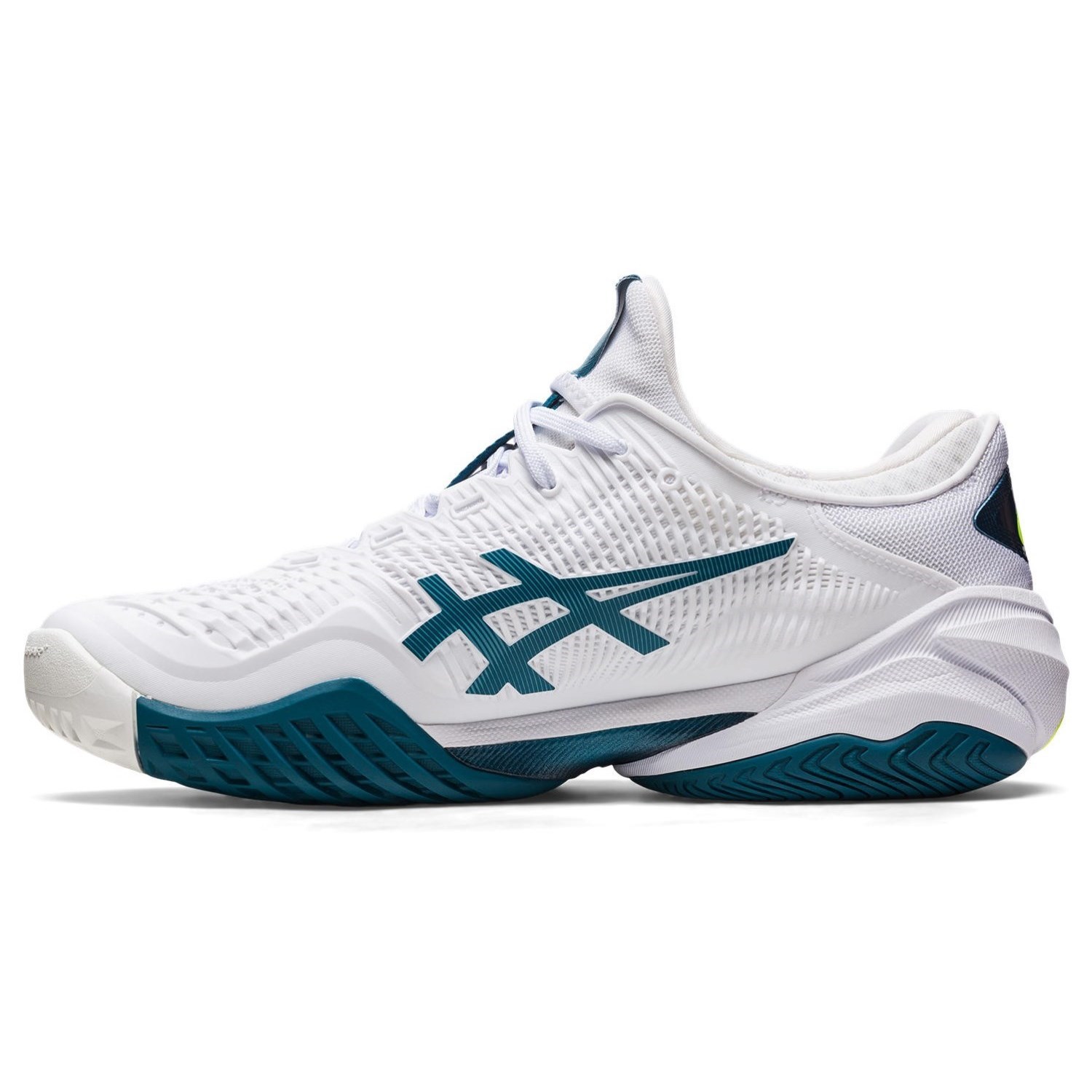 Asics Court FF 3 - Mens Tennis Shoes - White/Gris Blue | Sportitude