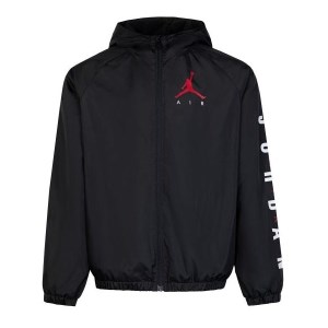 Jordan Fleece Lined Kids Windbreaker Jacket - Black