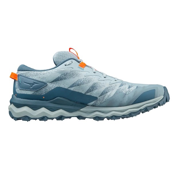 Mizuno Wave Daichi 7 - Mens Trail Running Shoes - Forget Me Not/Provincial Blue/Light Orange