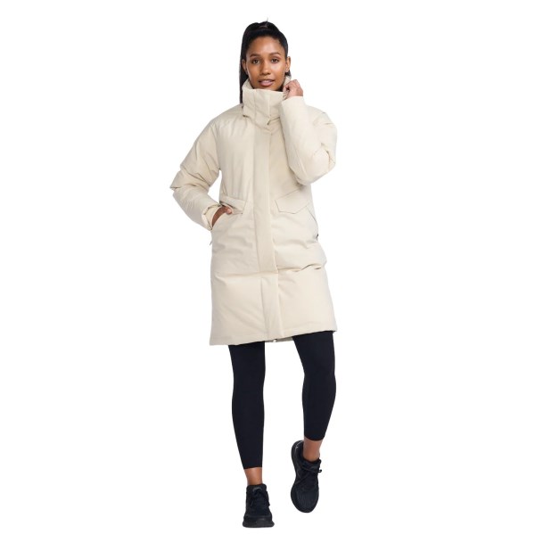 2XU Commute Womens Longline Insulation Jacket - Linen/White