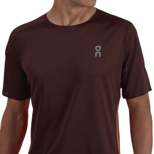On Running Performance-T Mens Running T-Shirt - Mulbery/Spice