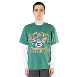 Mitchell & Ness Green Bay Packers Vintage Superbowl NFL Mens T-Shirt - Green