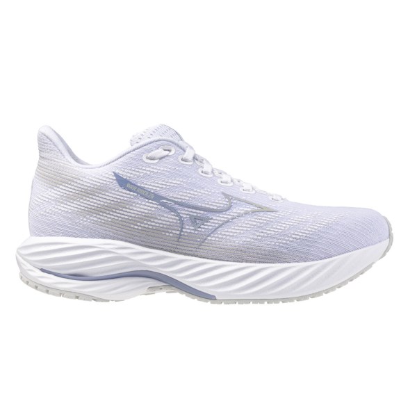 Mizuno Wave Rider 28 - Womens Running Shoes - White/Nimbus Cloud/Purple Impression