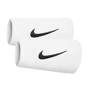 Nike Dri-Fit Tennis Doublewide Wristbands - Pair - White/Black