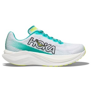 Hoka Mach X - Womens Running Shoes - White/Blue Glass