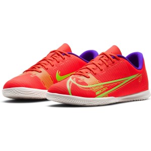 Nike Mercurial Vapor 14 Club IC - Kids Indoor Soccer Shoes - Bright Crimson/Metallic Silver