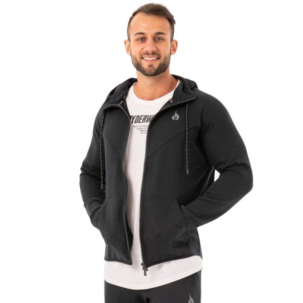 Ryderwear Athletic Zip Up Mens Hoodie Jacket - Black