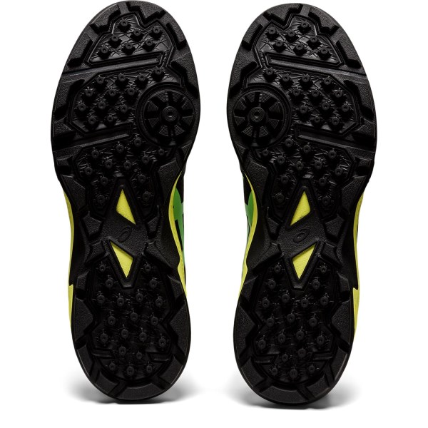 Asics Gel Peake 6 - Mens Turf Shoes - Black/Bright Lime