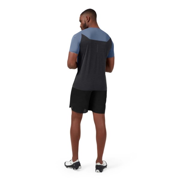 On Running Performance-T Mens Running T-Shirt - Cerulean/Black