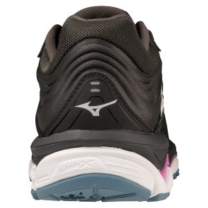 Mizuno Wave Paradox 5 - Womens Running Shoes - Black Oyster/Nimbus Cloud/Neon Pink