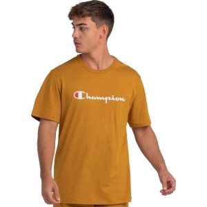 Champion Script Mens Short Sleeve T-Shirt - Honey
