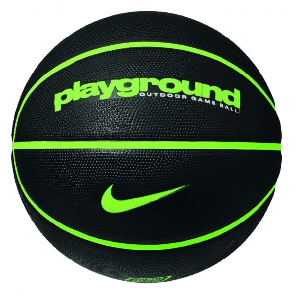 Nike Everyday Playground 8P Outdoor Basketball - Size 7 - Black/Volt/Volt