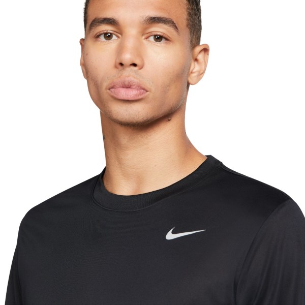 Nike Dri-Fit Legend Mens Training Long Sleeve Top - Black/Matte Silver