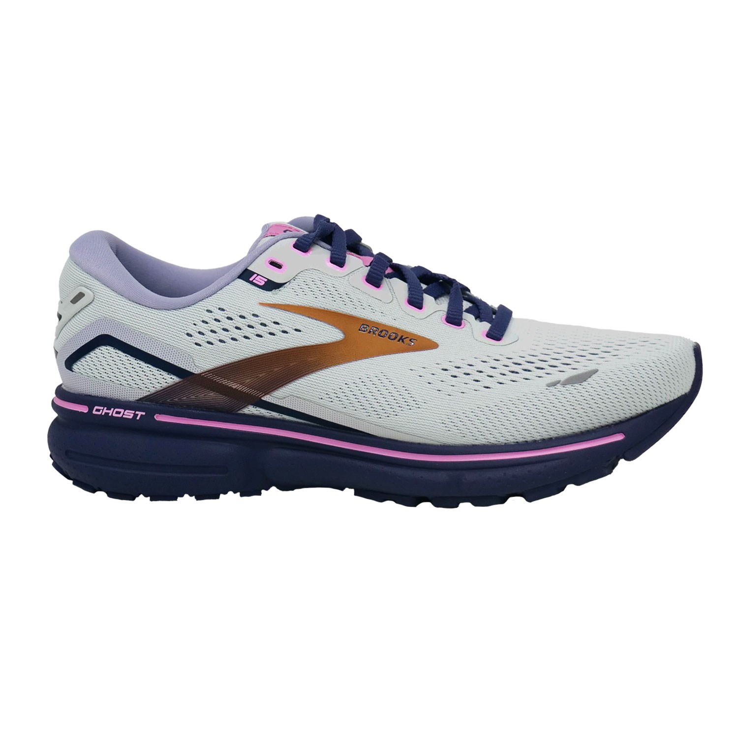 Brooks Ghost 15 - Womens Running Shoes - Spa Blue/Neo Pink/Copper ...
