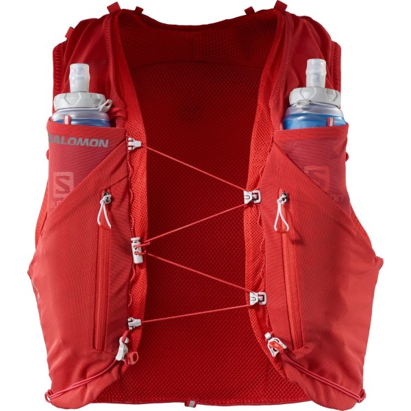 Salomon ADV Skin 12 Set Unisex Trail Running Vest With Flasks - Goji Berry/Ebony