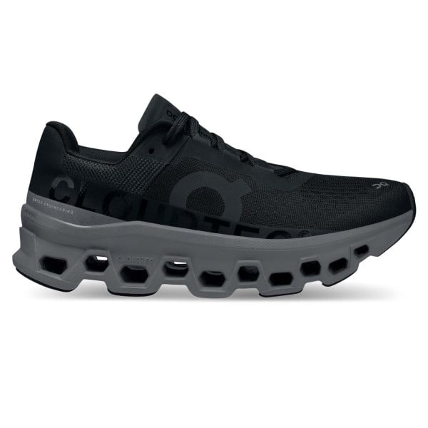 On Cloudmonster - Womens Running Shoes - Black/Magnet