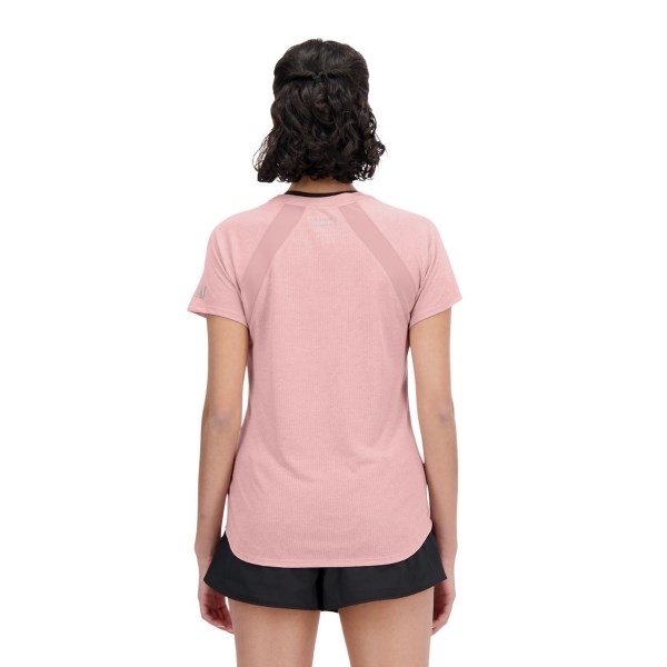 New Balance Impact Womens Printed Running T-Shirt - Pink Moon Heather