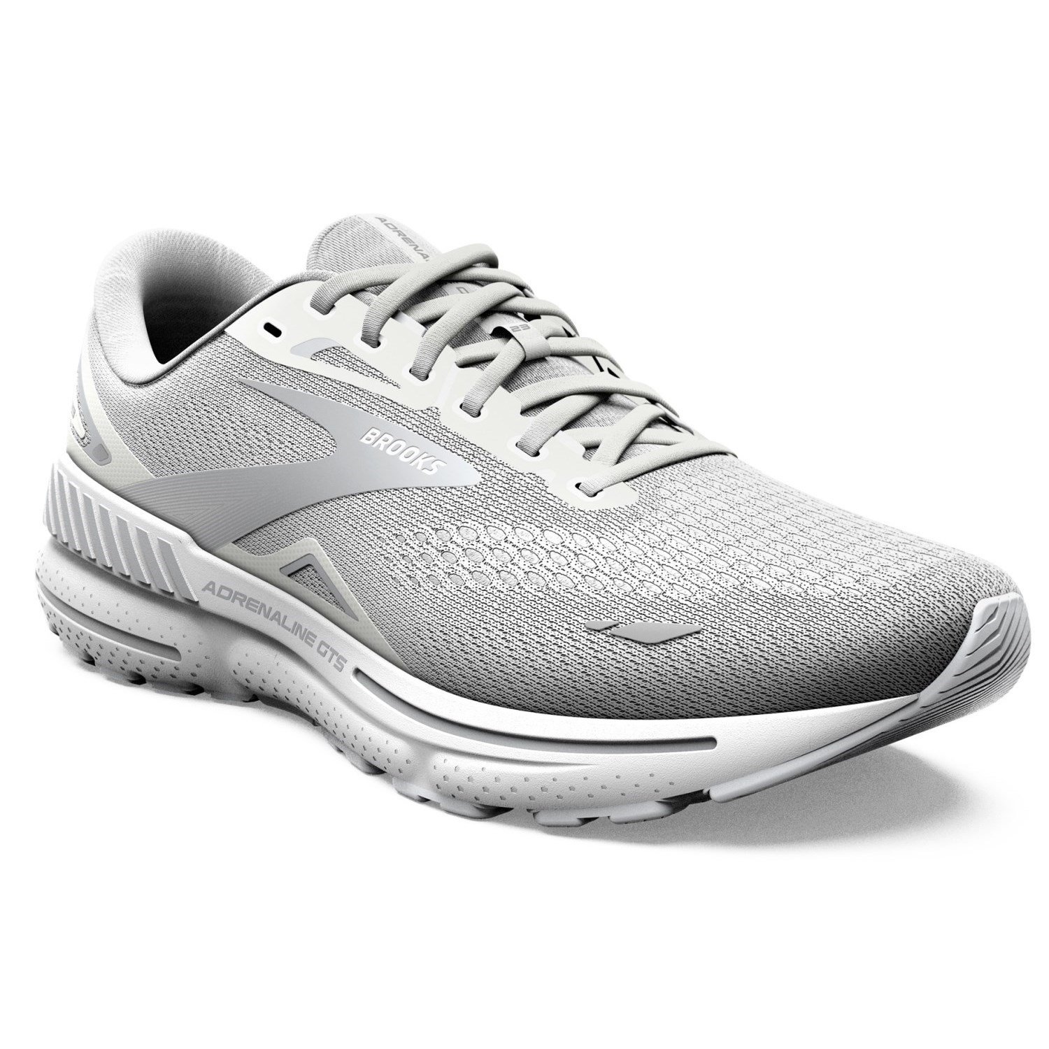 Brooks Adrenaline GTS 23 - Womens Running Shoes - White/Oyster/Silver ...