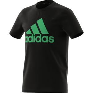 Adidas Essentials Logo Kids T-Shirt - Black/Screaming Green